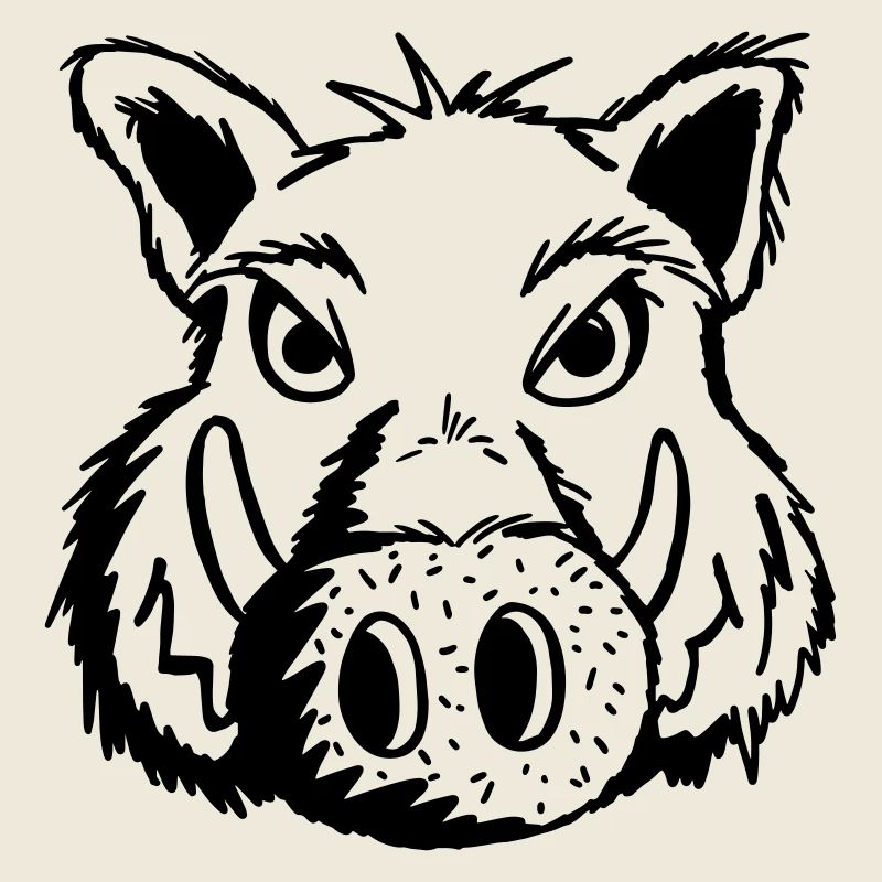 Süßes Wildschwein - Wildschweine - Schwein - Comic