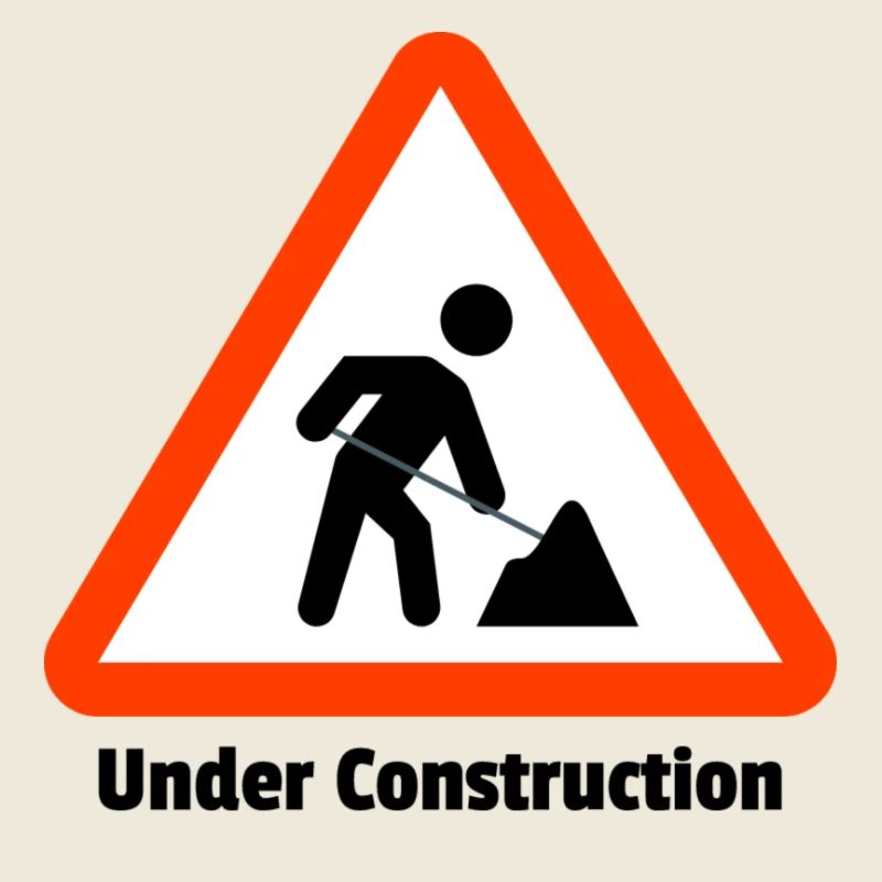 Excavation pit warning sign illustration