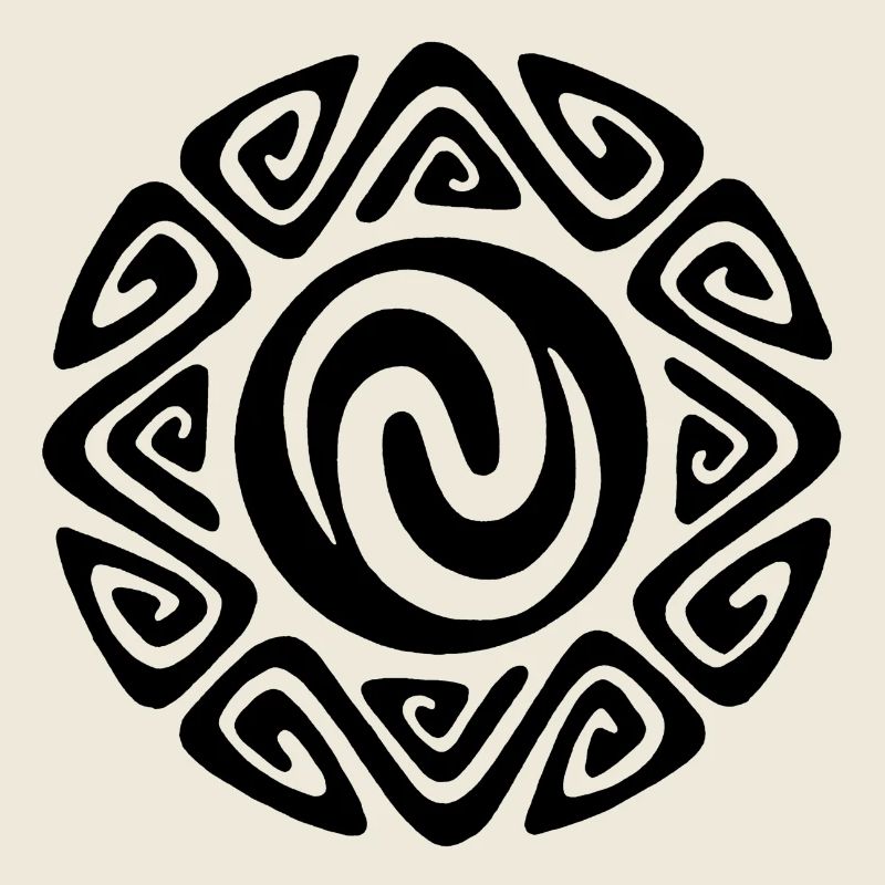 Polynesian black tribal symbol