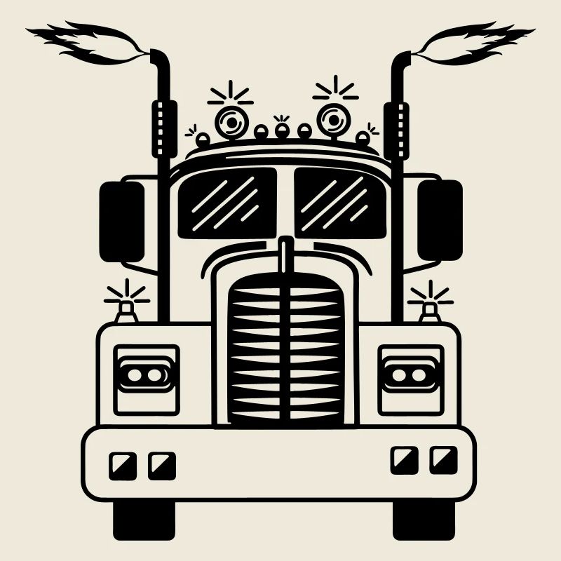 Camion camion avec incendie