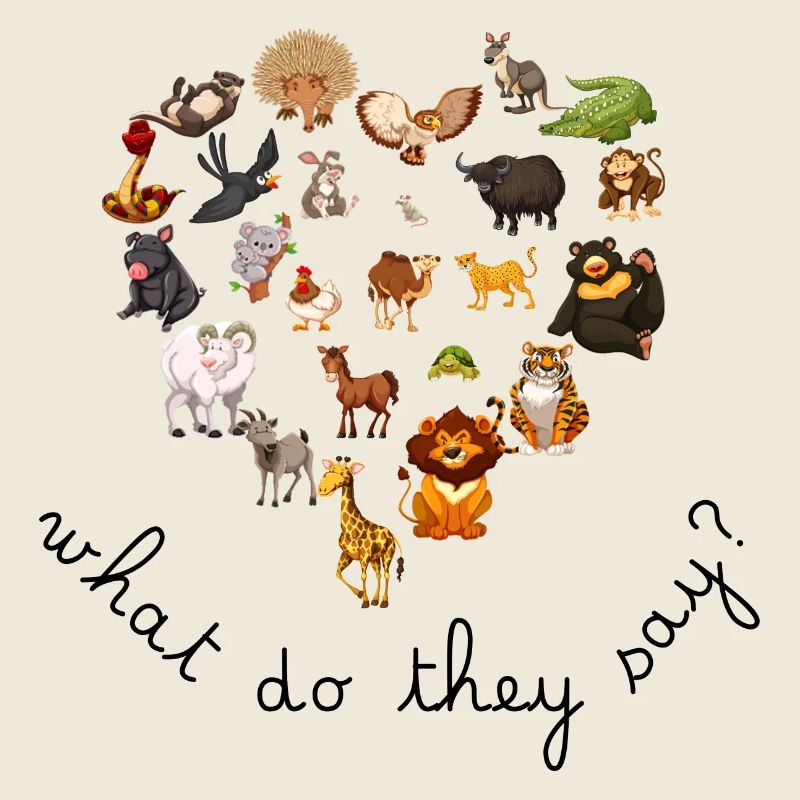 Cartoon children's animals