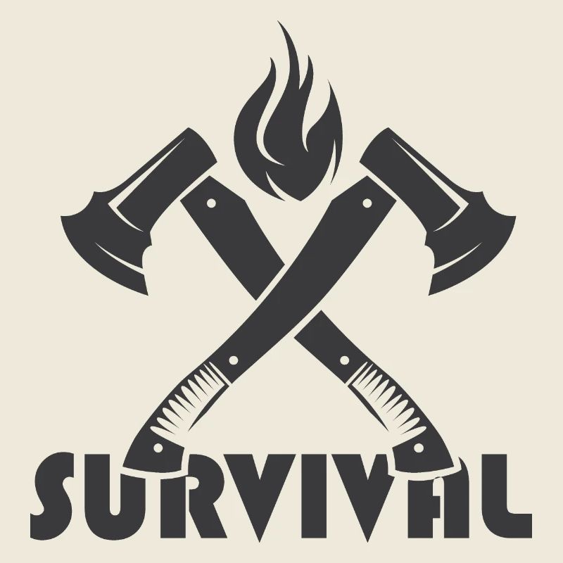 Icône de survie Icône du logo du bûcheron de feu