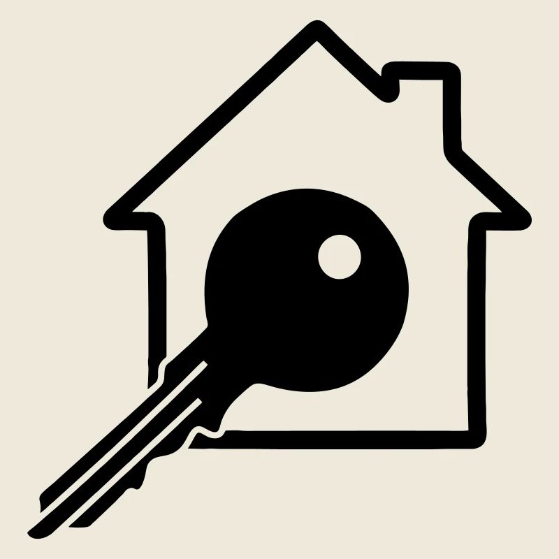 Clé avec clé de maison pour le logo acheté maison