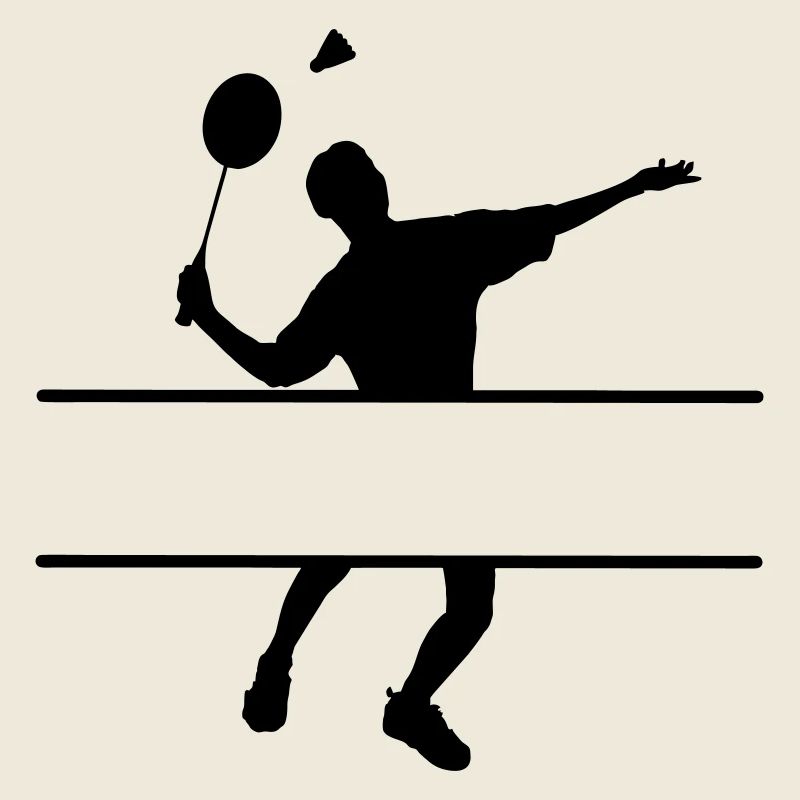 Schattenbild eines Badmintonspielers