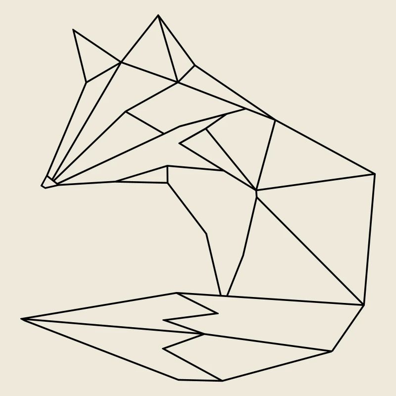 Fox in ORGAMI style Liniar