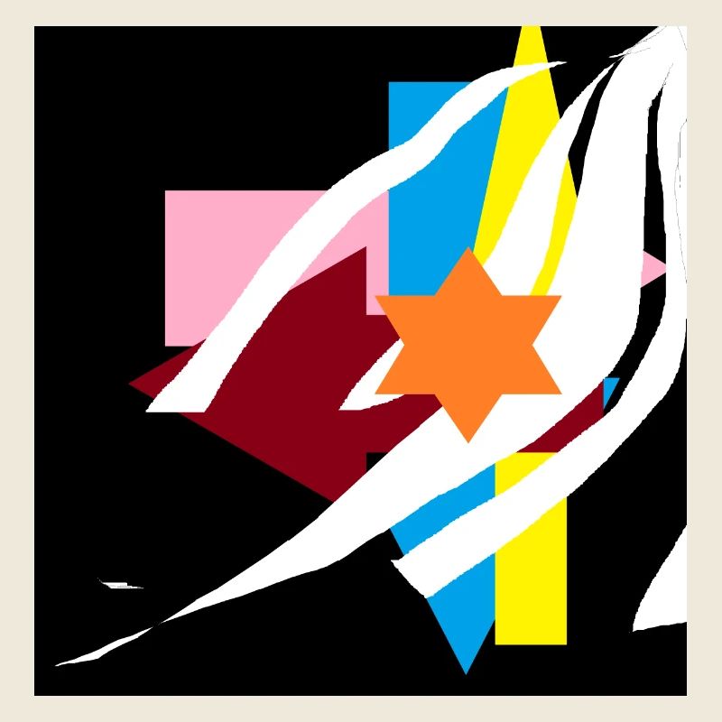 Geometrische Farbexplosion Sternakzent