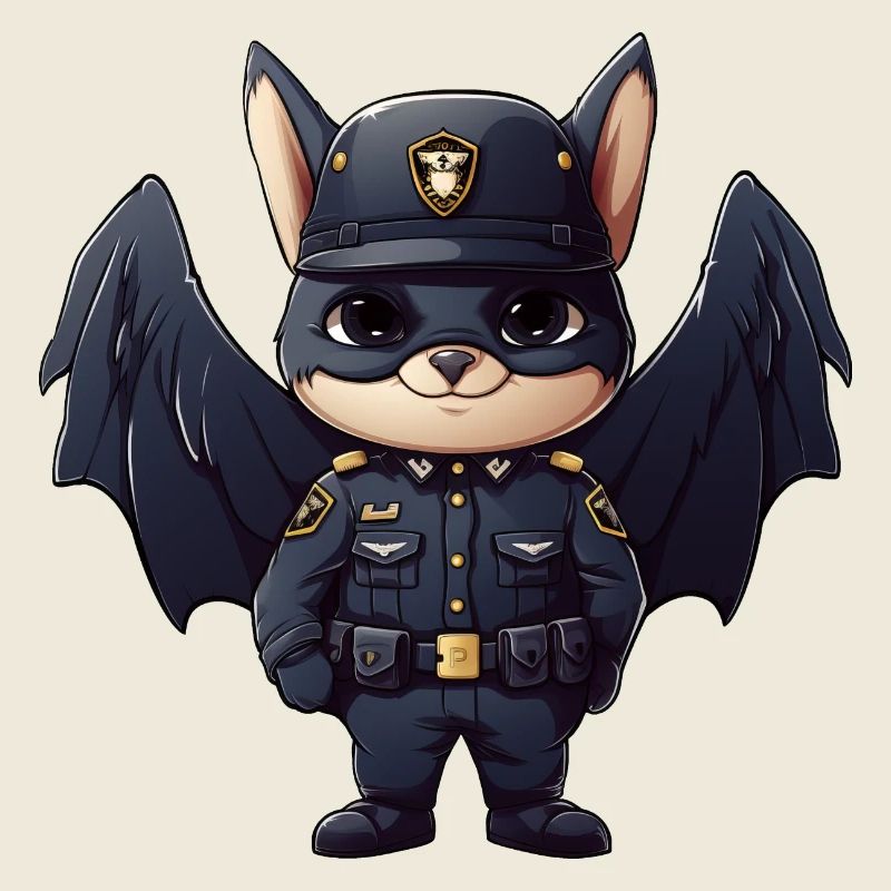 Policier chauve-souris
