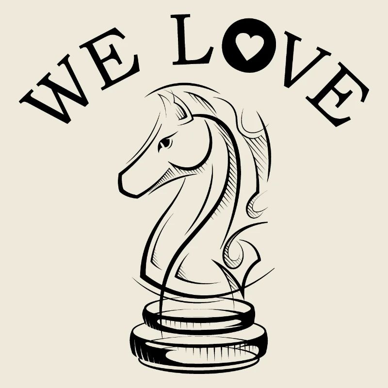 Schach Liebe Team Pferd Symbol icon Illustration