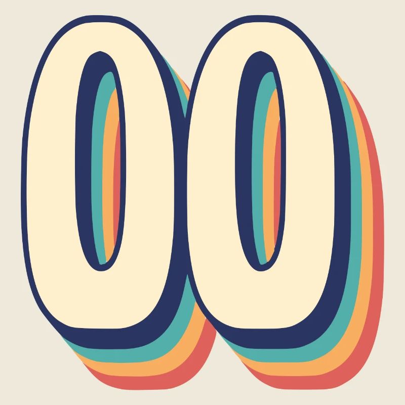 Vintage rétro T Shirt numéro 00 zéro zéro