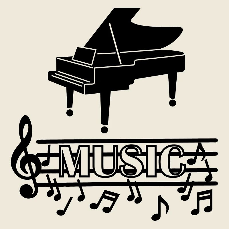 Piano music logo