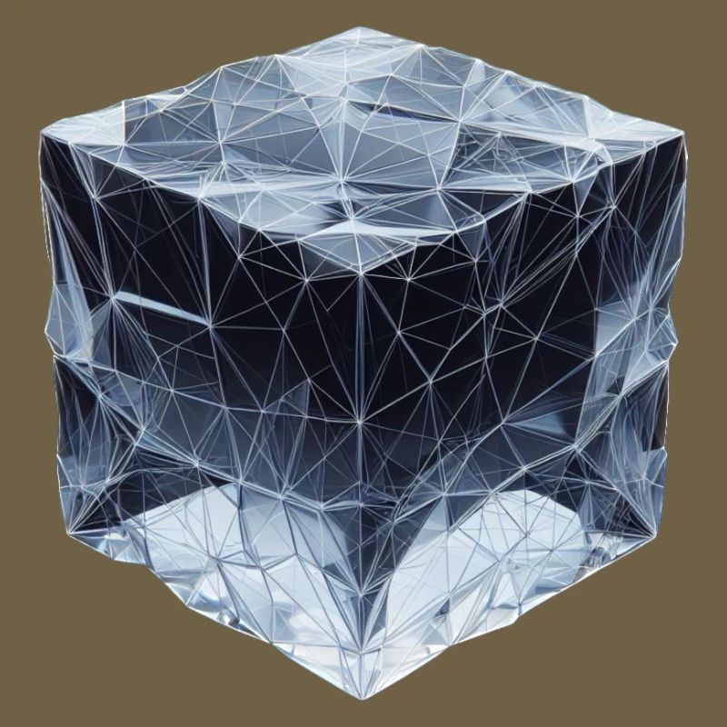 Eiswürfel im Polygon-Stil