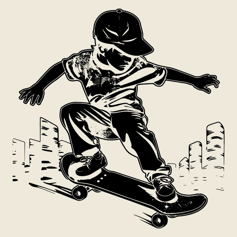 Garçon de skateboard