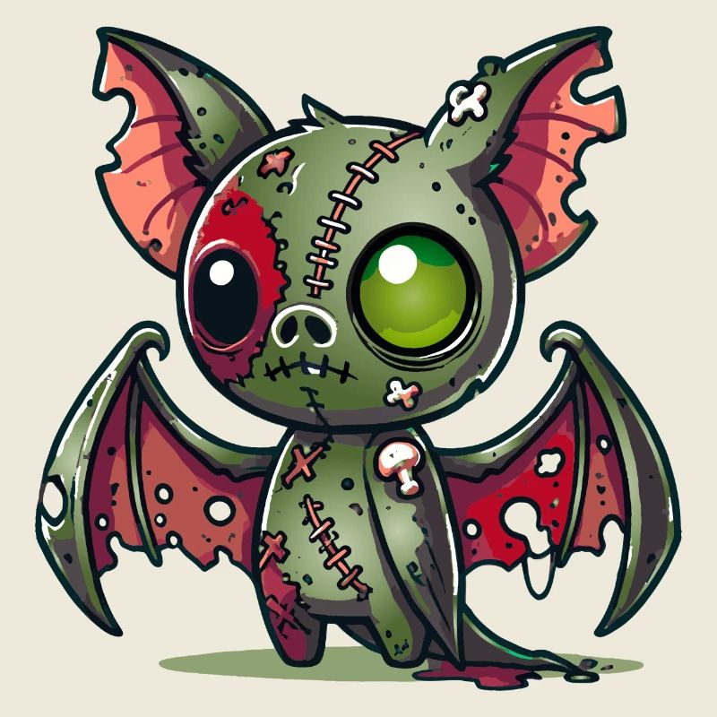 Chauve-souris zombie effrayante pour s’amuser à Halloween