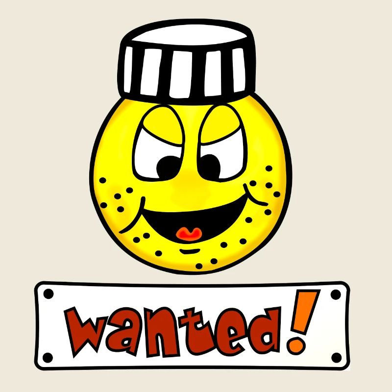 Wanted - Lustiges Emoticon Häftling 