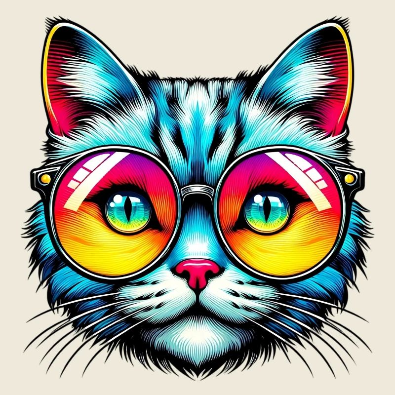 Chat avec des lunettes de soleil