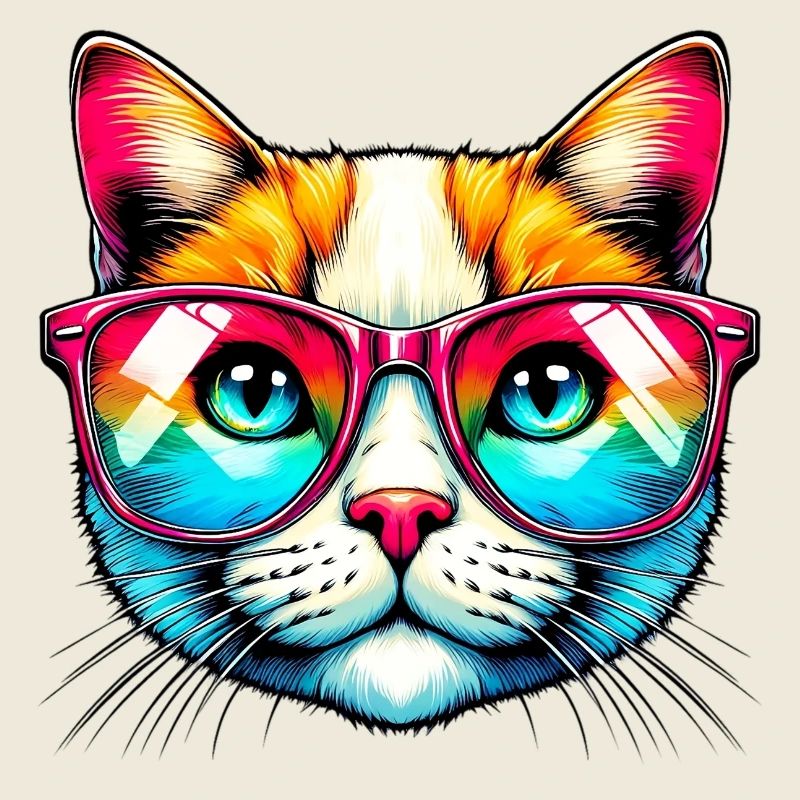 Chat avec des lunettes de soleil