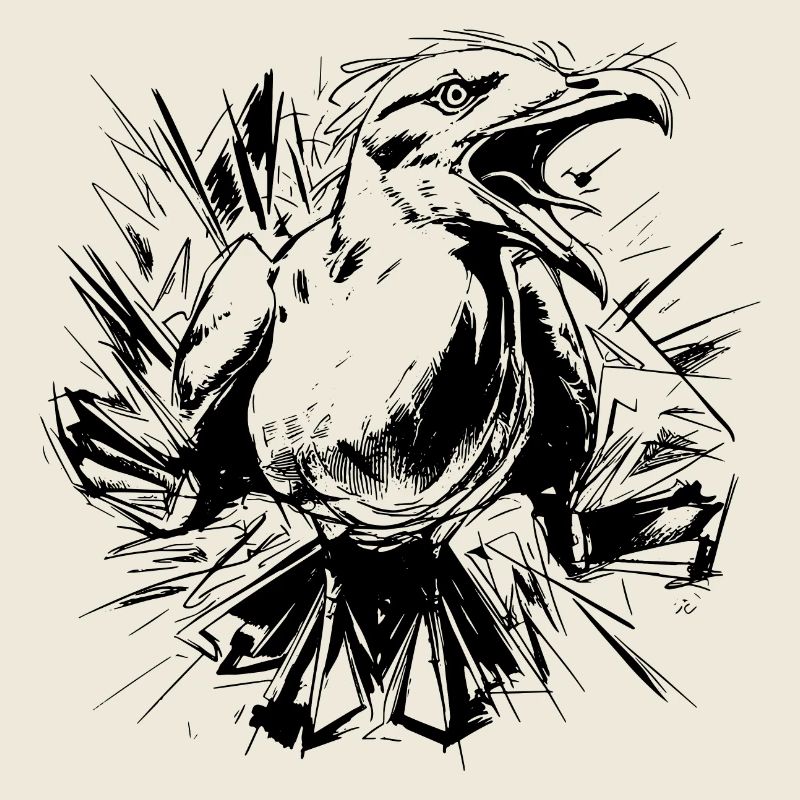 Mouette esquissée