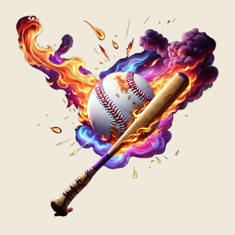 Baseball in Flammen.