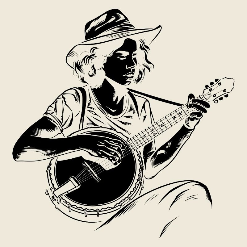 Banjo Player Drawing