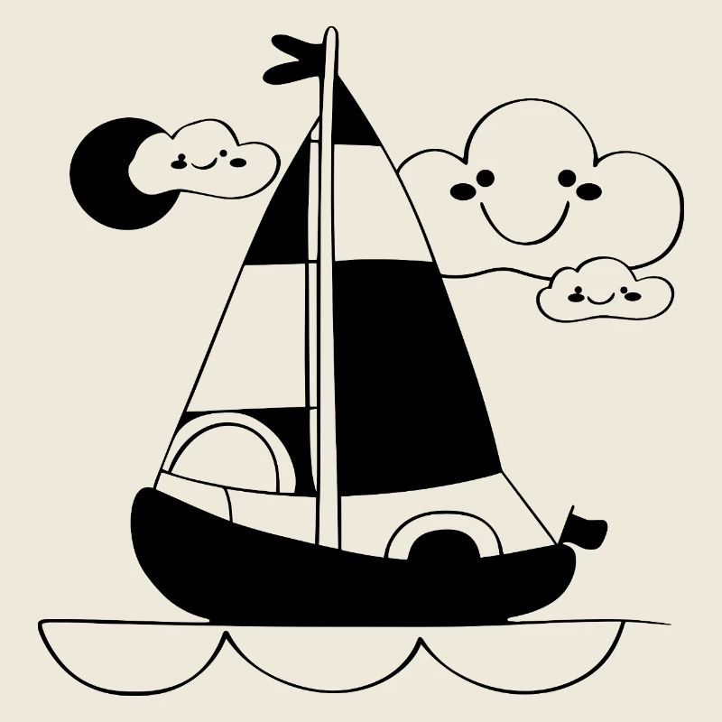 Style de dessin animé à la voile