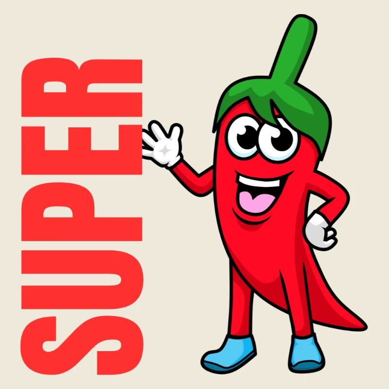 Pepper Hero: Playful Chili Mascot