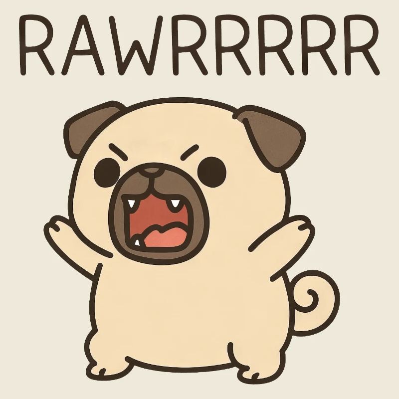 Mignon Carlin Chien Dessin Animé Costume Roar Rawr
