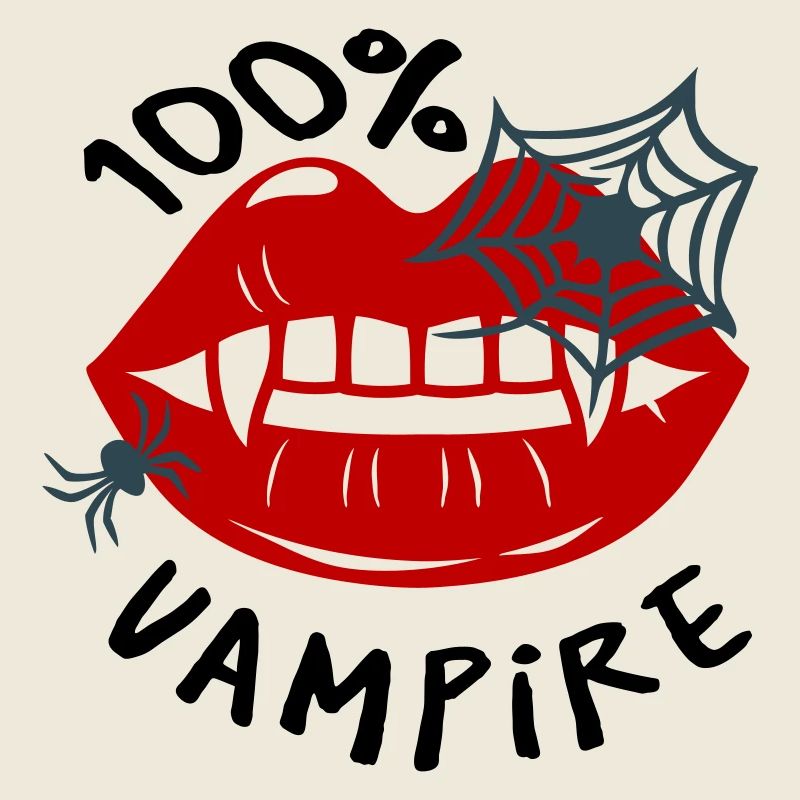 Spider web with lip motif