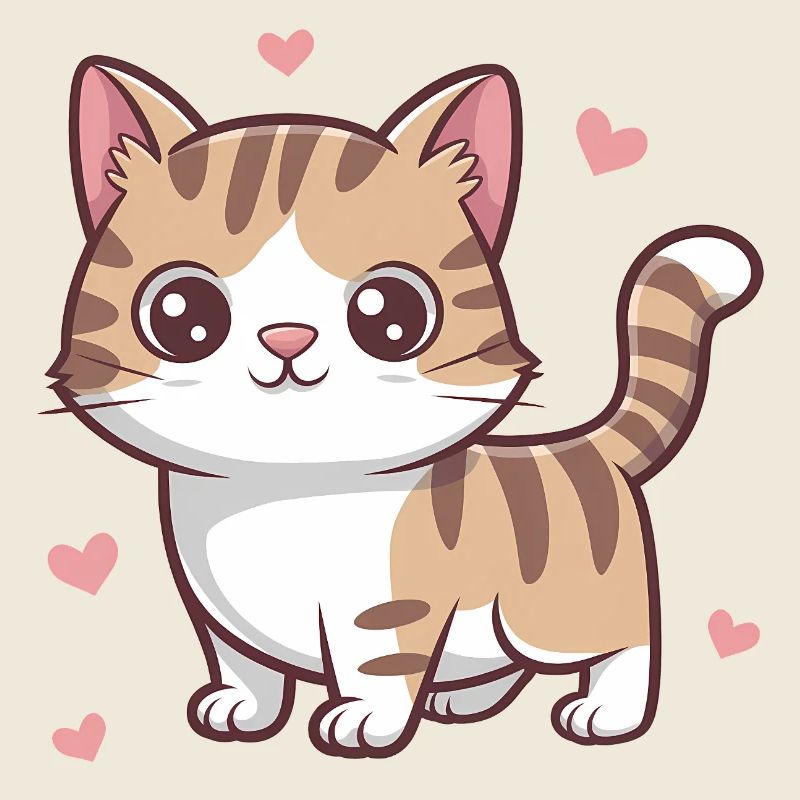 Mignon amoureux des chats