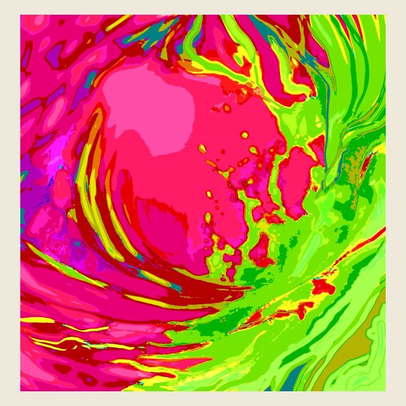 Jeu de couleurs tourbillonnant néon