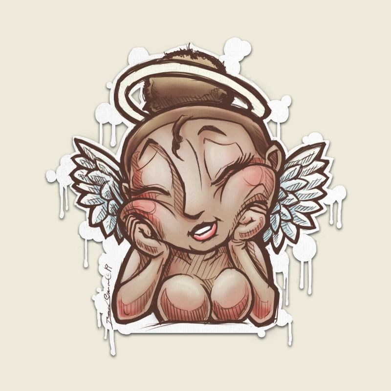 Dessin d'ange Rêveuse