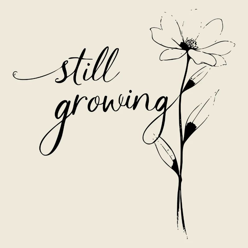 Minimalist Flower Line Art – Still Growing