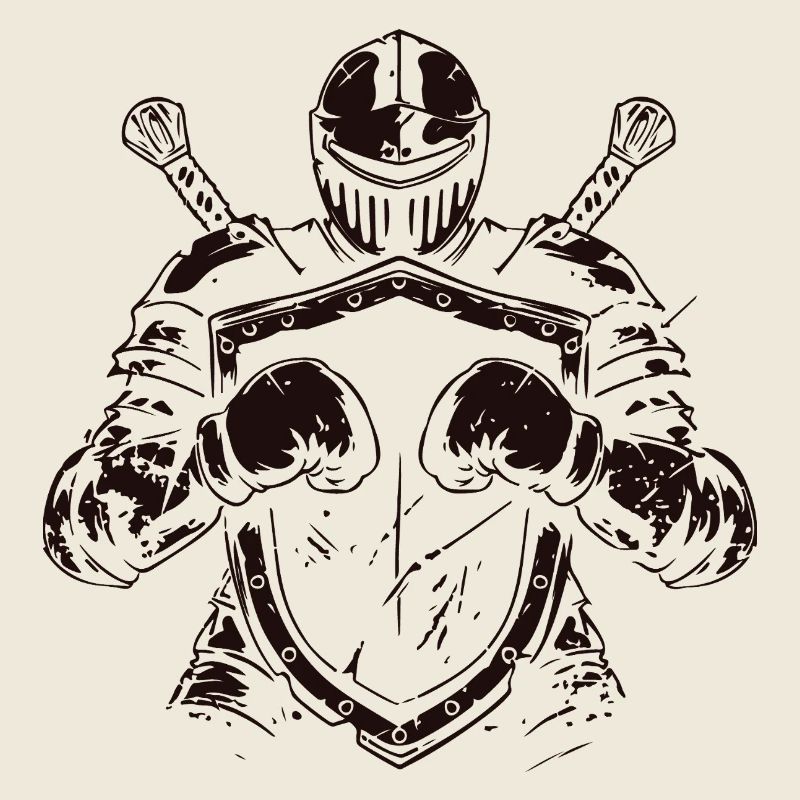 Chevalier avec bouclier et épée