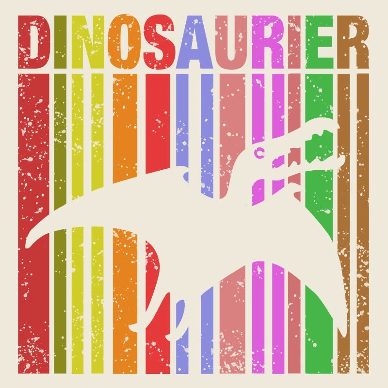 Bunter Dinosaurier Schriftzug