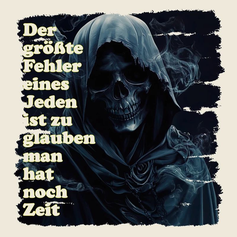 Dark skeleton face illustration