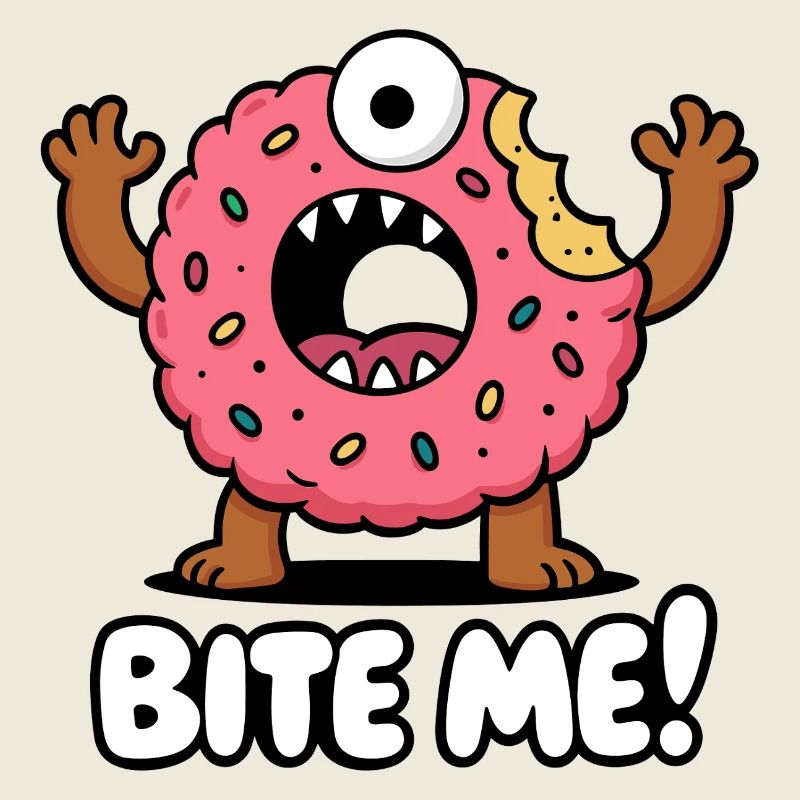 Donut-Monster mit Monsterblick
