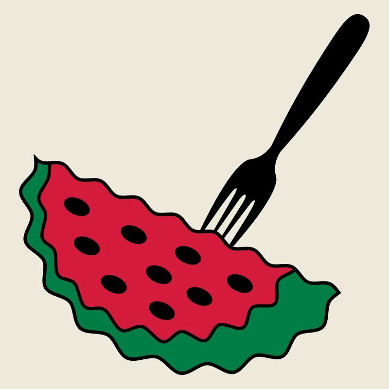 Melone mit Gabel