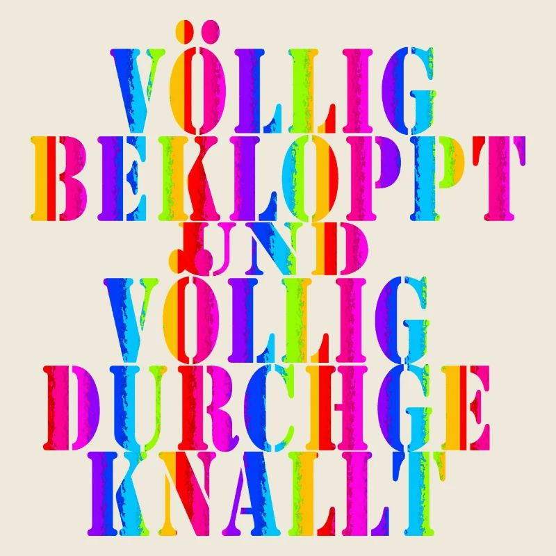 Vilain Dire Couleur Typo Kaléidoscope Rétro