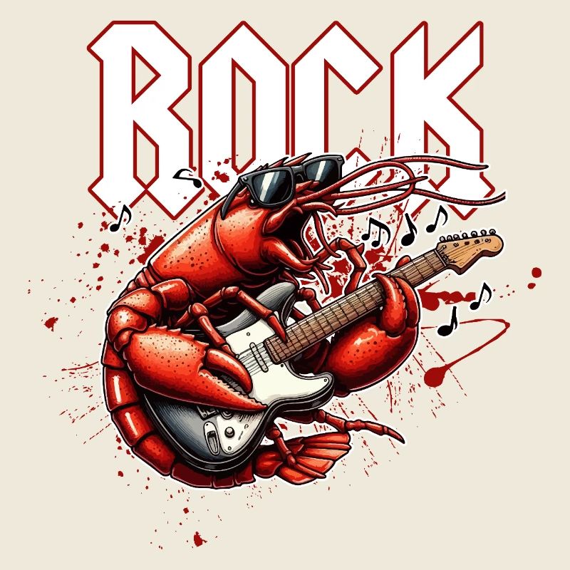 Rocker crab and electric guitar