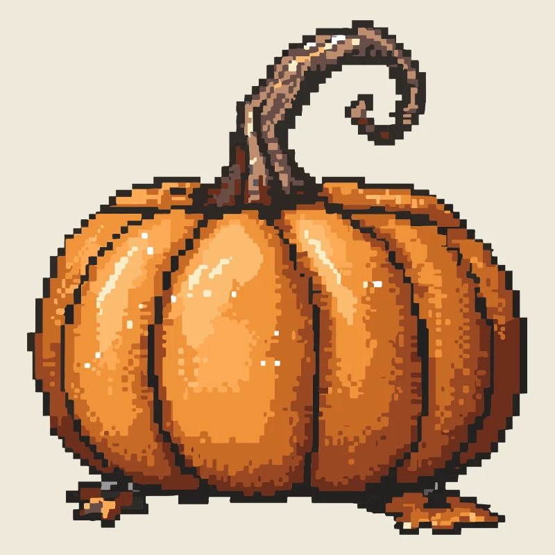 Pixel citrouille rétro Halloween