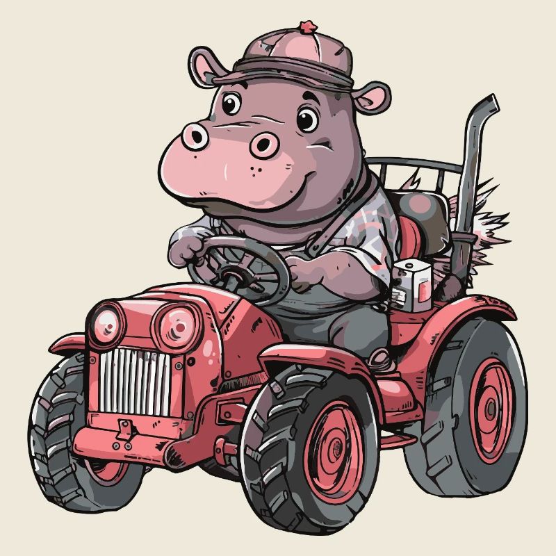 Nilpferd Traktor Farmer