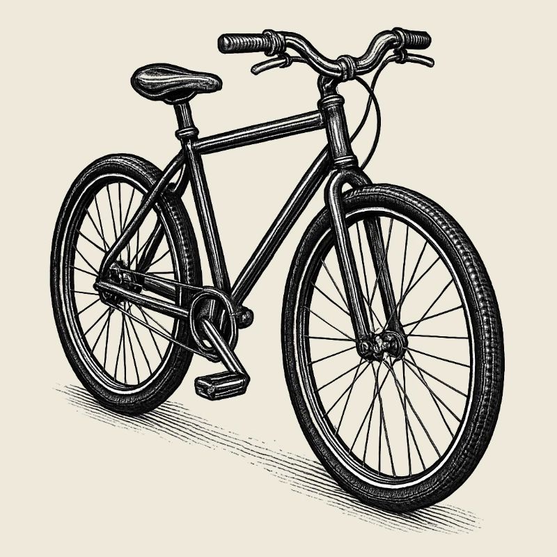Silhouette de vélo rétro