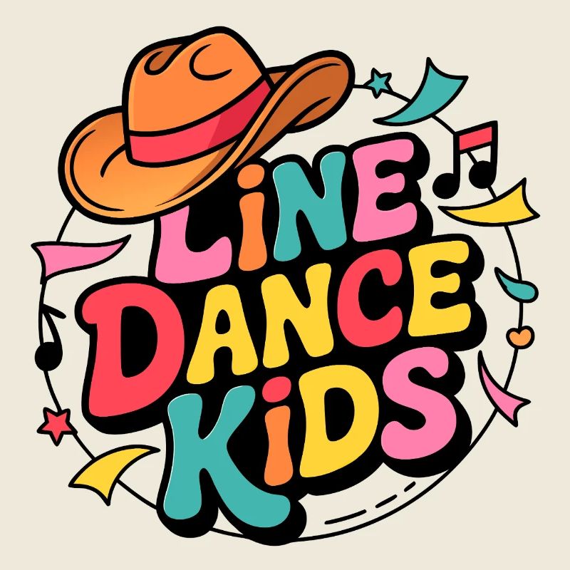 Line Dance Kids Colorful Font