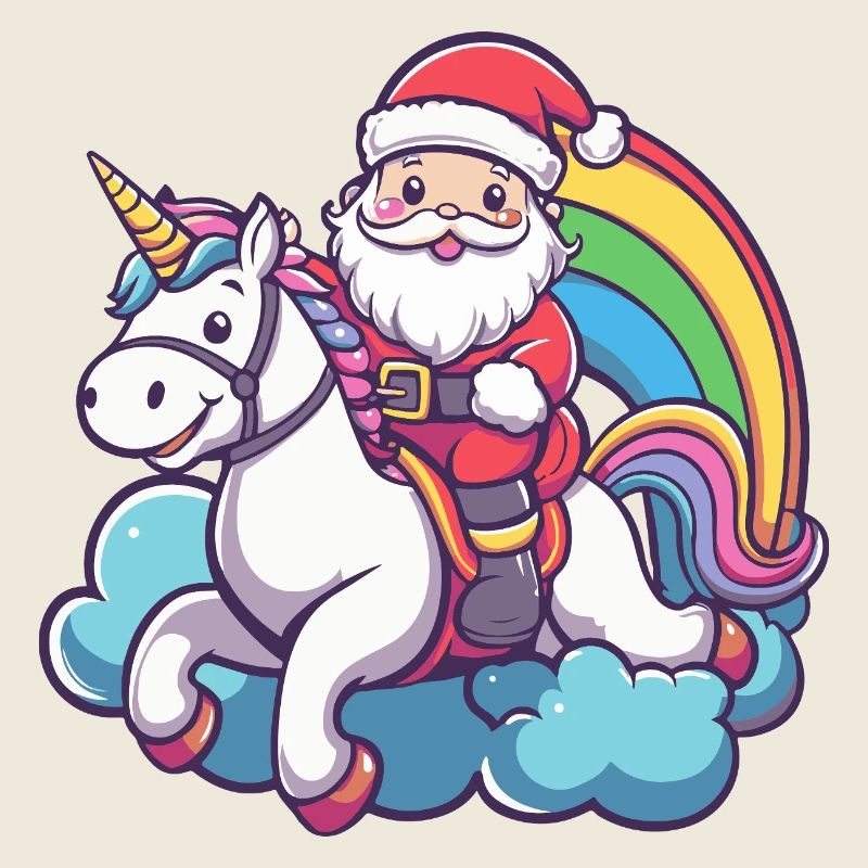 Einhorn Weihnachtsmann Weihnachten