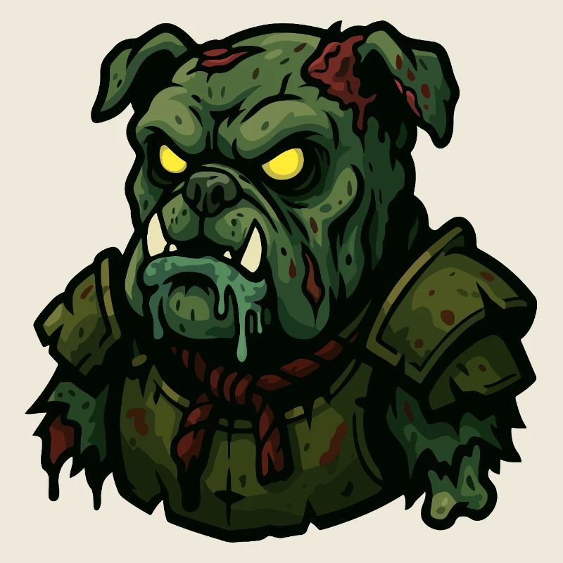 Guerrier bouledogue mort-vivant