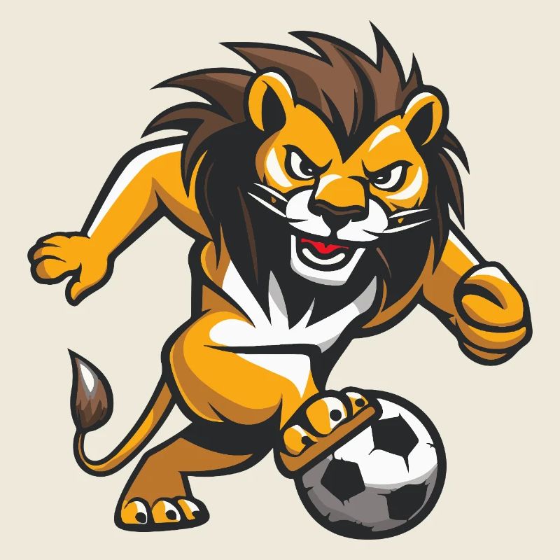 Lion Soccer Dessin animé