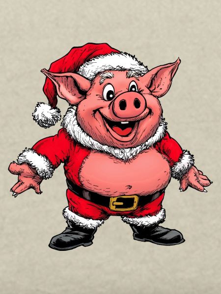 Schweinchen Weihnachtsmann