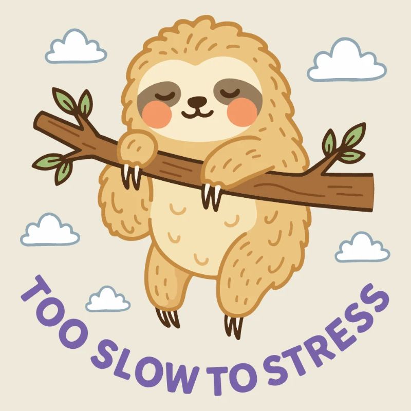 Cute Sloth Too Slow to Stress