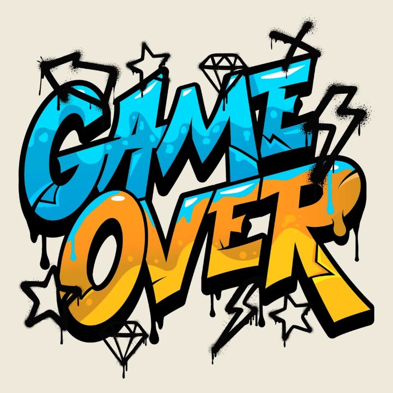 Game Over Graffiti Neon