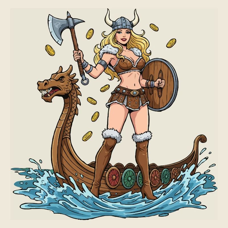 Norwegischer Wikinger-Pin-up