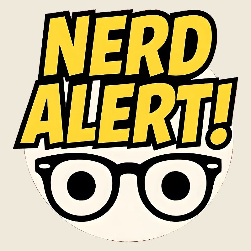 Nerd Alert Spaßdesign mit Brille